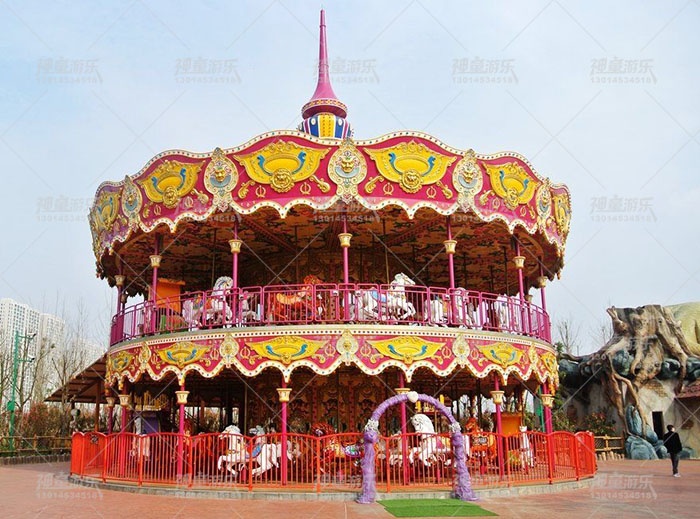 公園游樂設(shè)備雙層轉(zhuǎn)馬 公園游樂設(shè)備雙層轉(zhuǎn)馬